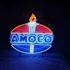 Amoco neon sign d'occasion  Expédié en Belgium