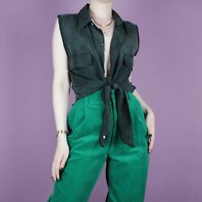 Blusa blusa vintage anos 80 anos 90 seda crop cottage gravata preta pequena média 10 12 comprar usado  Enviando para Brazil