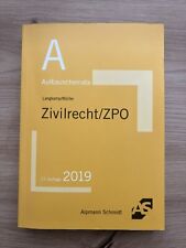Aufbauschemata zivilrecht zpo gebraucht kaufen  Nürnberg