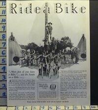 1929 BICICLETA INDIANA BOY SCOUT TOTEM CICLISMO EQUITAÇÃO ESPORTE YORK VINTAGE ANÚNCIO Q74 comprar usado  Enviando para Brazil
