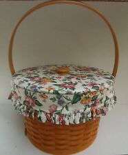 Cesta de costura vintage Longaberger 1998 anfitriã jardim esplendor forro tampa de tecido  comprar usado  Enviando para Brazil