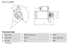 Starter anlasser bosch gebraucht kaufen  Bautzen-Umland II