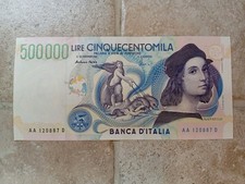 Banconota italiana 500000 usato  Lucera
