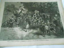 Gravure 1872 jardin d'occasion  La Verpillière