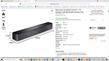 Bose solo soundbar for sale  MANCHESTER