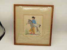 Vintage Harrison Begay Assinado Tela de Seda Impressão Emoldurada Navajo Menina e Pônei 1969 comprar usado  Enviando para Brazil
