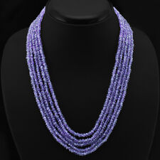 COLLAR DE CUENTAS DE CORTE R BRILLANTE 274,50 CTS AMATISTA PÚRPURA NATURAL - (DG) segunda mano  Embacar hacia Mexico