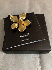 Broche/pingente exclusivo de ouro 24K Risis Orchid 5 cm na caixa original comprar usado  Enviando para Brazil