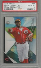 2015 Finest Brandon Phillips refrator de prisma PSA 10 comprar usado  Enviando para Brazil