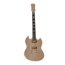 Conjunto de kit de guitarra elétrica corpo de braço de guitarra 22 trastes 24,75 polegadas estilo SG pau-rosa, usado comprar usado  Enviando para Brazil