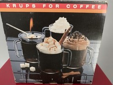 Conjunto 4 - Canecas de café francesas transparentes Krups para café 11 oz. Vidro temperado Duralex. comprar usado  Enviando para Brazil