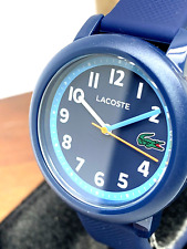 Relógio infantil feminino Lacoste 2030043 mostrador azul quartzo pulseira de borracha texturizada 33mm comprar usado  Enviando para Brazil
