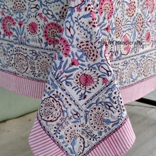 Toalha de mesa estampa de bloco rosa floral algodão cozinha jantar roupa de mesa personalizada comprar usado  Enviando para Brazil
