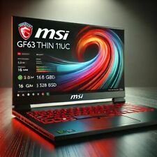 Laptop MSI GF63 THIN 11UC 15,6 " RTX 3050 i5-11400H 16 GB / 512 GB na sprzedaż  PL