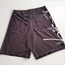 Shorts de prancha vintage Y2K RUSTY masculino tamanho 38 preto branco gráfico pranchas de surf , usado comprar usado  Enviando para Brazil