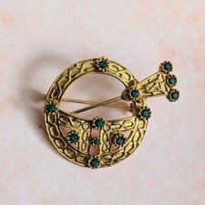 Green rhinestone gold for sale  STOCKPORT
