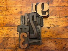 Vtg letterpress wood for sale  Traverse City