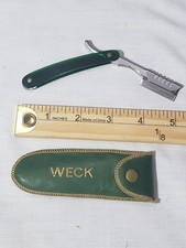 Navalha reta modeladora de cabelo Weck na caixa original ótimo estado verde vintage, usado comprar usado  Enviando para Brazil