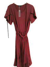 Novo Vestido Feminino de Manga Curta Cranberry com Cinto Anexado e Design de Babado Tamanho G comprar usado  Enviando para Brazil