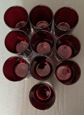 Ten vintage cranberry for sale  POOLE