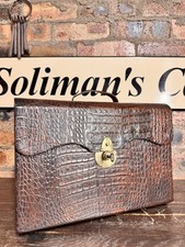 Antique crocodile leather for sale  EDINBURGH