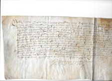 Parchemin 1582 signé d'occasion  Blanzat
