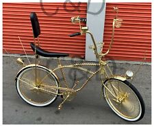 Usado, 26" Quadrado Personalizado Torcido Vintage Lowrider Bicicleta, cheio de ouro, Pickup comprar usado  Enviando para Brazil