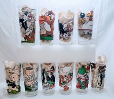 10 PEPSI 1976 Looney Tunes Glasses Pepsi Collector Series Numbers DBL Characters, used for sale  Shipping to South Africa