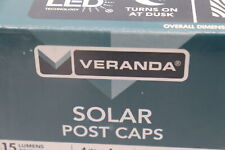 Usado, (2 piezas) Tapa de poste solar LED negro aluminio fundido 4"" x 4"" - Panel dañado rayado segunda mano  Embacar hacia Argentina