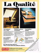 PUBLICITE ADVERTISING 094  1974   VELUX  fenetre sous votre toit d'occasion  Roquebrune-sur-Argens