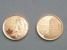 2012 Canada Tecumseh Quarter Lot Coloured and non Coloured UNC  from Mint Roll na sprzedaż  Wysyłka do Poland