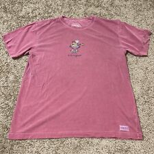 Camiseta Life Is Good guitarra grande rosa vermelha manga curta masculina comprar usado  Enviando para Brazil