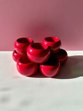 Used, Vintage Strawberry Red/Pink Rounded Napkin Ring Holder Set for sale  Shipping to South Africa