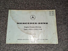 Manual de catálogo de peças de caminhão 1963-1984 Mercedes Benz L1013 L1113 L1116 OM352 comprar usado  Enviando para Brazil