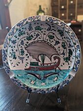 Vintage Ikaros Pottery Ship Plate Ashtray Handmade Rhodes Greece 7 Inch Diameter for sale  Shipping to South Africa