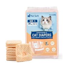 Fraldas descartáveis macias para gatos ou cachorros, tamanho pequeno, laranja, pacote com 24 NOVAS comprar usado  Enviando para Brazil