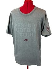 Camiseta de fútbol Nike Team ARSENAL Football Club 3D con letras gris algodón algodón segunda mano  Embacar hacia Argentina