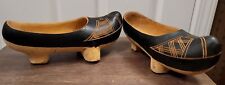 Usado, Zuecos/zapatos de madera tallados a mano vintage con 3 zancos de clavija (español) segunda mano  Embacar hacia Argentina