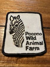 Vintage Zebra POCONO WILD ANIMAL FARM Pennsylvania Patch (Wildlife, Animal) 27J for sale  Shipping to South Africa