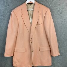 Brooks Brothers Herringbone Blazer Mens  44L Orange Peach Business Casual Jacket for sale  Shipping to South Africa