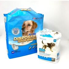 Usado, Pacote com 2 fraldas masculinas descartáveis abertas para cachorros tamanho M 48 unidades no total comprar usado  Enviando para Brazil