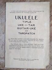 GUITARRA UKELELE TIPLE UKE-I-TAR-UKE Y TAROPATCH 1924 Wm. Smith Music Co. segunda mano  Embacar hacia Argentina