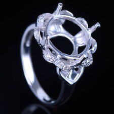 Venda de diamantes de ouro branco 14K 8-9,5 mm redondo semi montagem anel de casamento joias finas comprar usado  Enviando para Brazil