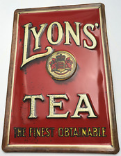 Blechschild lyons tea gebraucht kaufen  Haiger