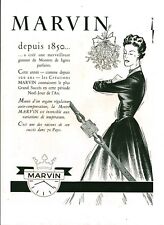 Publicité ancienne montre Marvin 1950 issue de magazine , occasion d'occasion  France