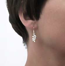 Brincos pendentes de ramo de folha de oliveira em prata esterlina, joias de orelha em forma de folha comprar usado  Enviando para Brazil