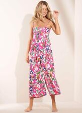 Used, Maaji Angelic Zinnia Pink Floral Jumpsuit Pants Beach Cover Up Size S for sale  Shipping to South Africa