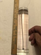 Usado, Vela de gel de gelatina transparente incolora - 7,5"" pulgadas de alto - cilindro de vidrio segunda mano  Embacar hacia Mexico