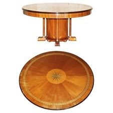 Used, LARGE FLAMED MAHOGANY 6-8 PERSON ROUND DINING TABLE WITH GREEK KEY DESIGN INLAY for sale  Shipping to South Africa