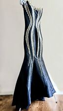 Formal Gown Rhinestones Night Moves Long Mermaid Evening Prom dress Sz 2 Black for sale  Shipping to South Africa
